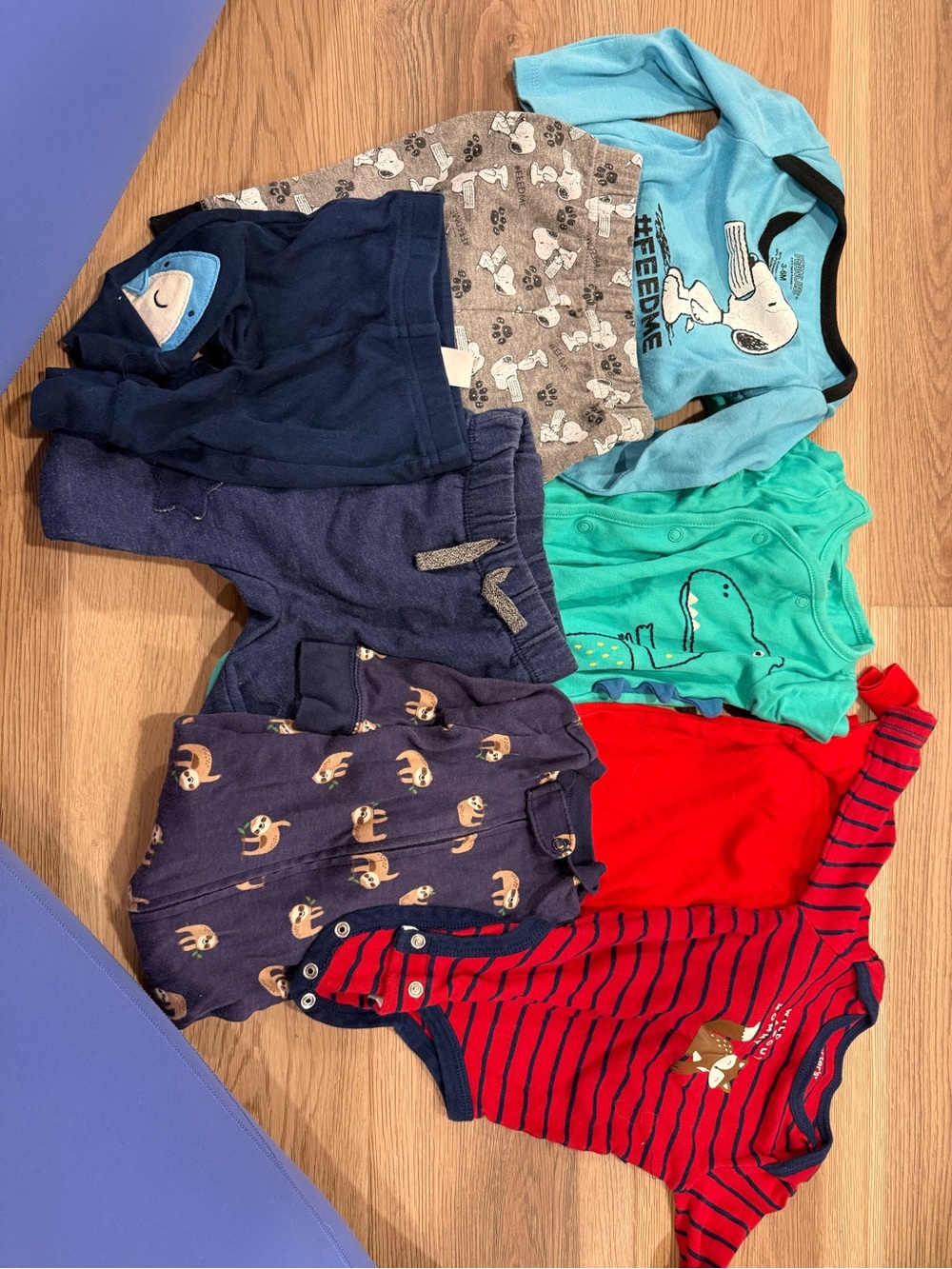 Carter's Mixed Baby Clothing Lot - Navy, Red, Teal, Gray, Aqua